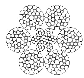 打樁機鋼絲繩6*K36WS+IWRC，鍛打鋼絲繩6*36WS+IWRC